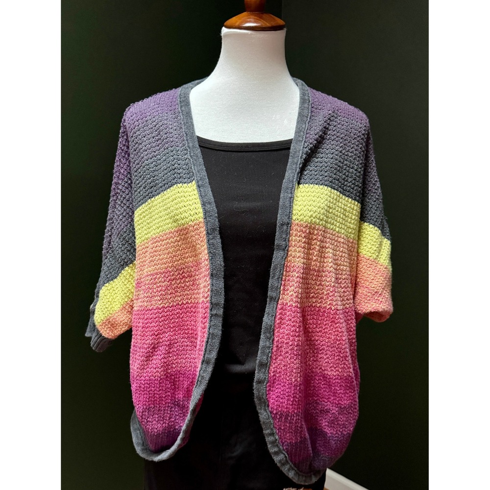 American Eagle‎ Outfitters Cardigan Open Front Knit Colorful S/P